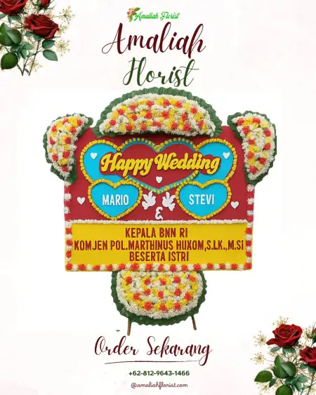 Papan Bunga Pernikahan Wangisagara